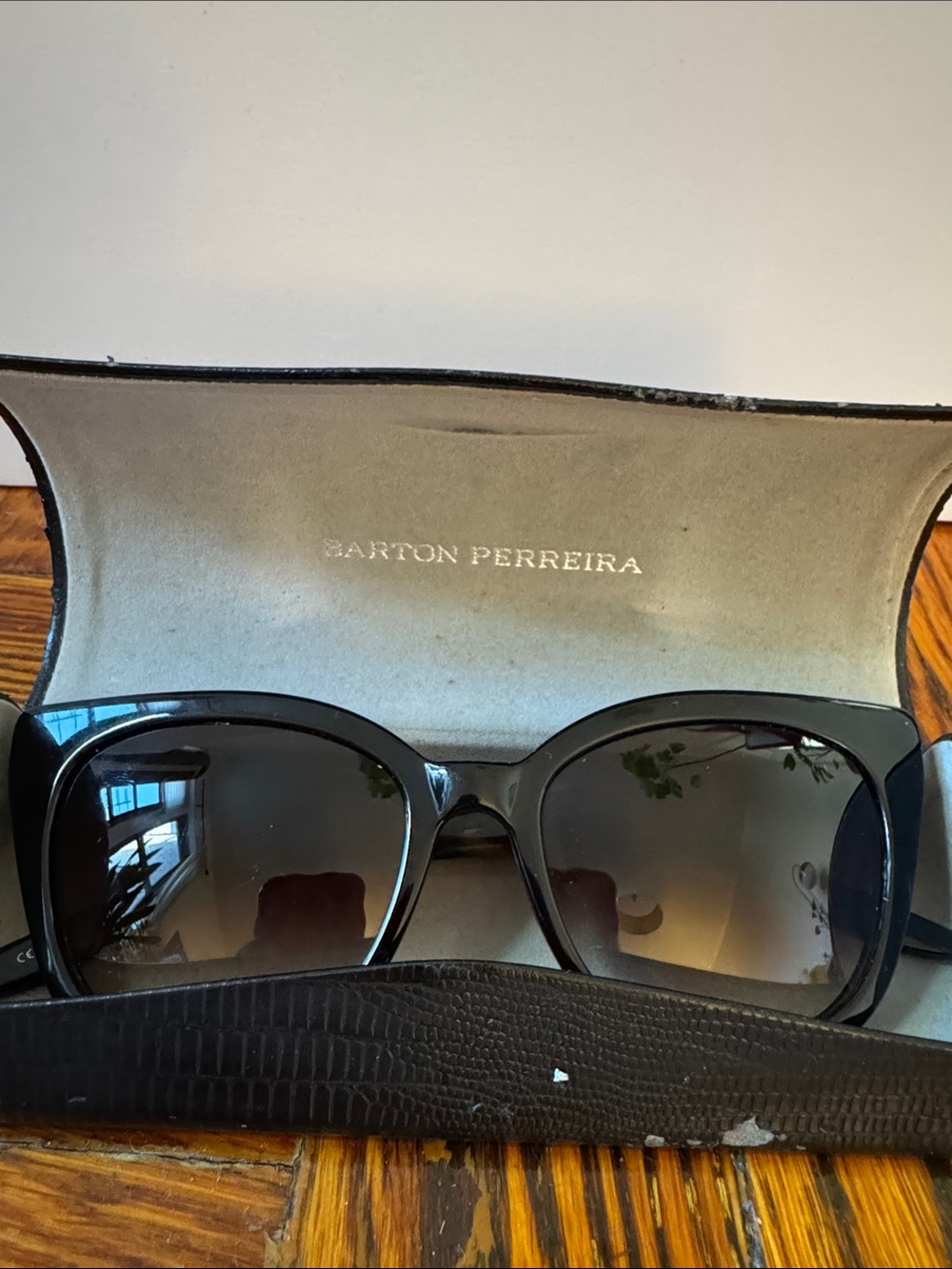 Barton Perreira Black Oversized Women's Sunglasses
